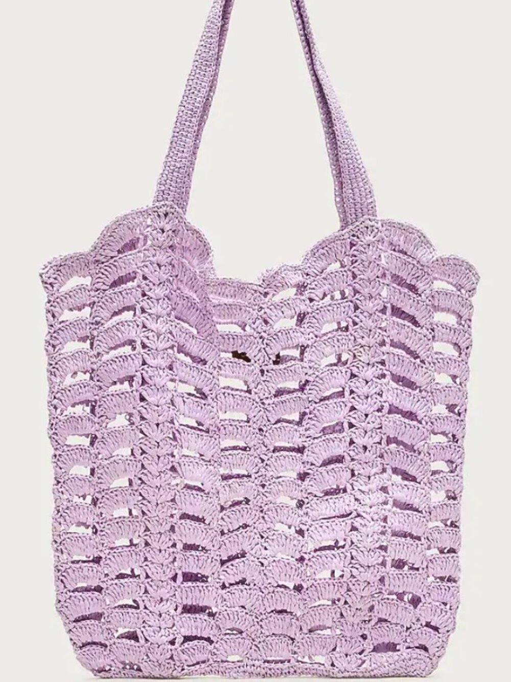 NWT J Crew Handwoven Straw Beach Tote Bag (Lavender)